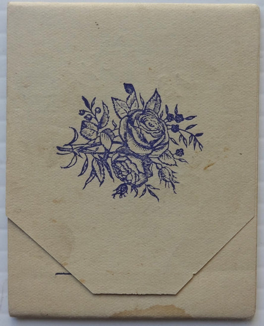 India 12 sectioned folding Parsi greeting card 2.5“ x 3“