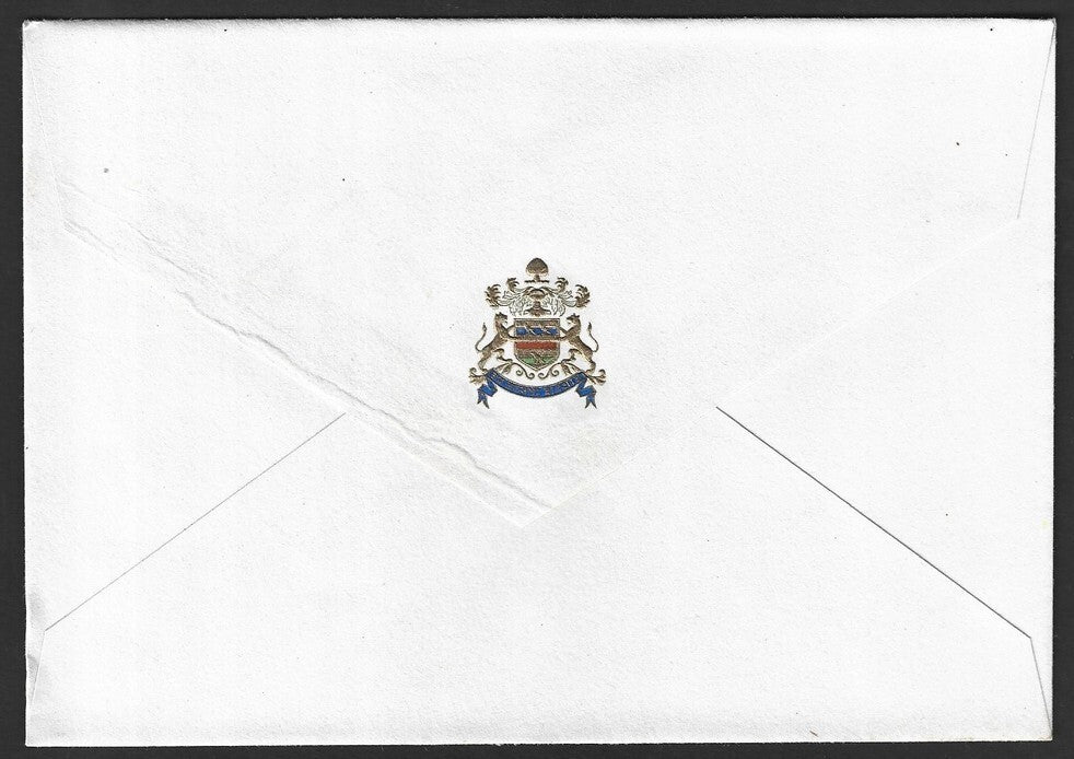 India vintage envelope with multi colour crest of an unidentified State