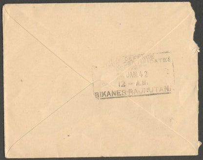 AOPINT India CAMP P.O. A-75 dc on 1942 KGVI cover