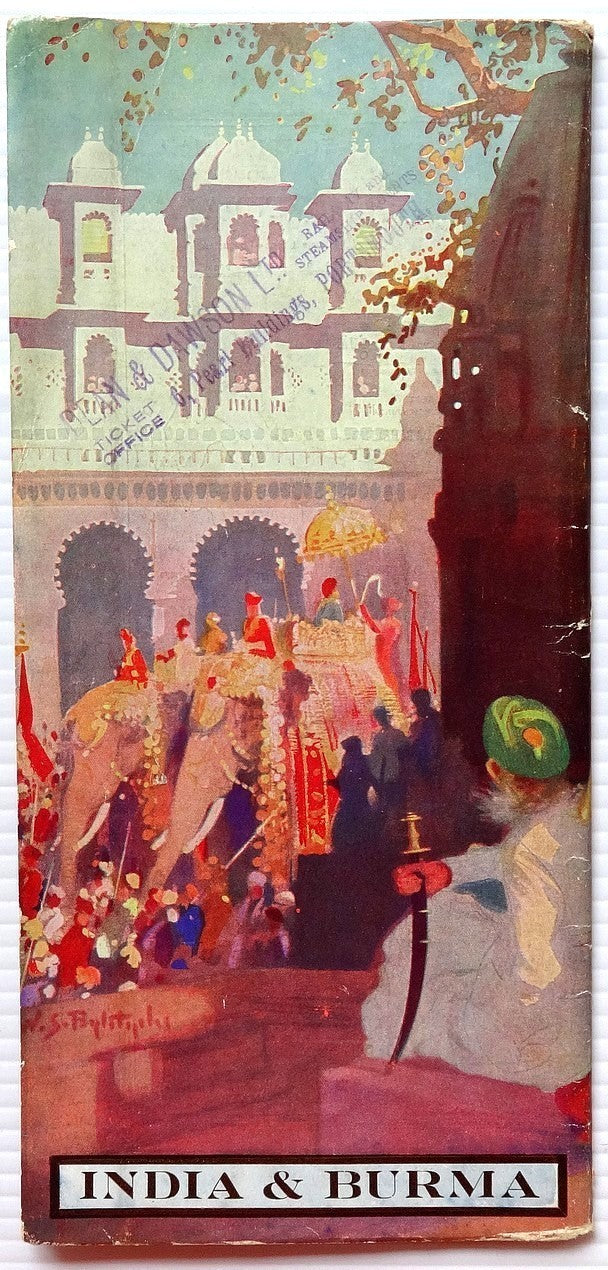 India & Burma 1930s tourism promotional booklet