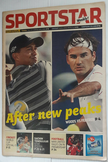 India Sportstar 2007-12 TENNIS cover issues 10” X 13” (5)