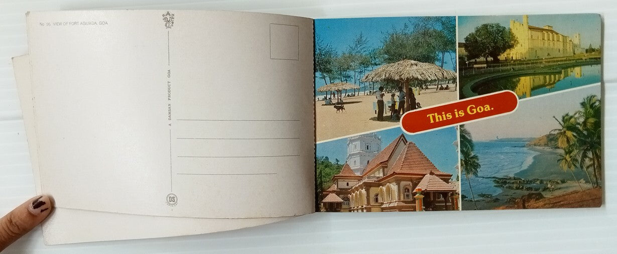 AOP India vintage booklet of 10 postcards Damsan's Goa Souvenir