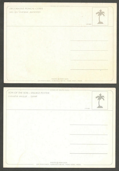 AOP India South India Goa Pondicherry vintage Auroville postcards (6)