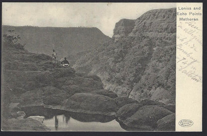 India Lonisa & Echo Points Matheran vintage postcard