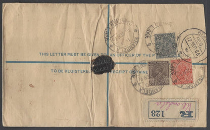 AOP India KGV registered envelope usages (4)