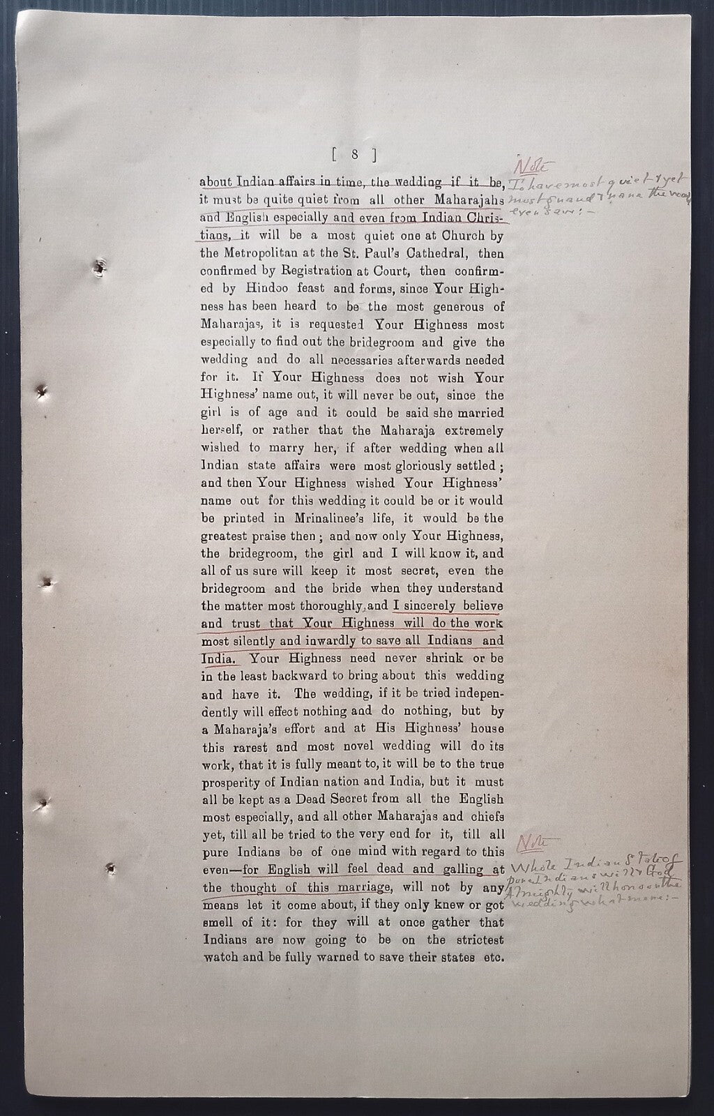 Search for a Maharaja husband for the Glory of India 1905 printed & ms documents