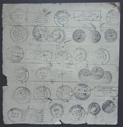India 1955-67 Post Office daily postmark proof impression sheets (24)