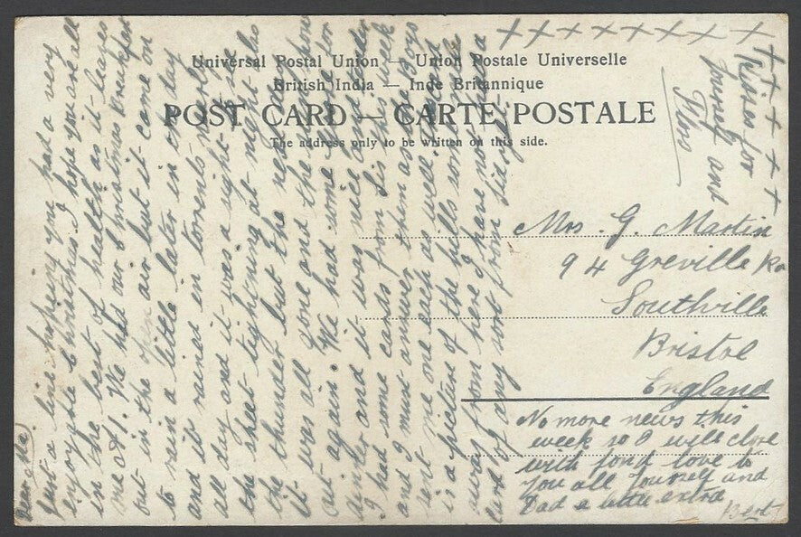 India vintage UB colour postcard Panorma Point Matheran