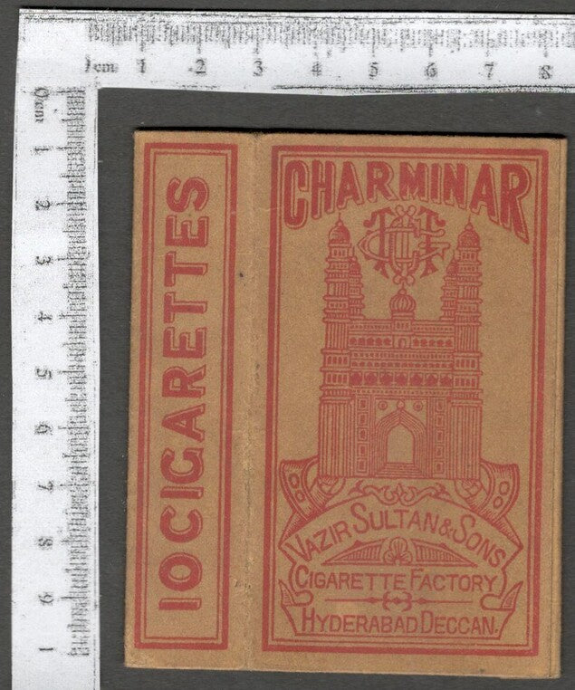 AOP India vintage empty packet CHARMINAR Cigarettes Vazir Sultan & Sons 