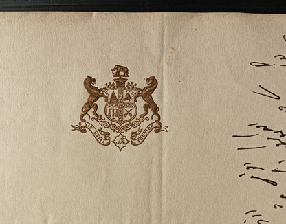 India 1913 crested letter SIRMOOR STATE