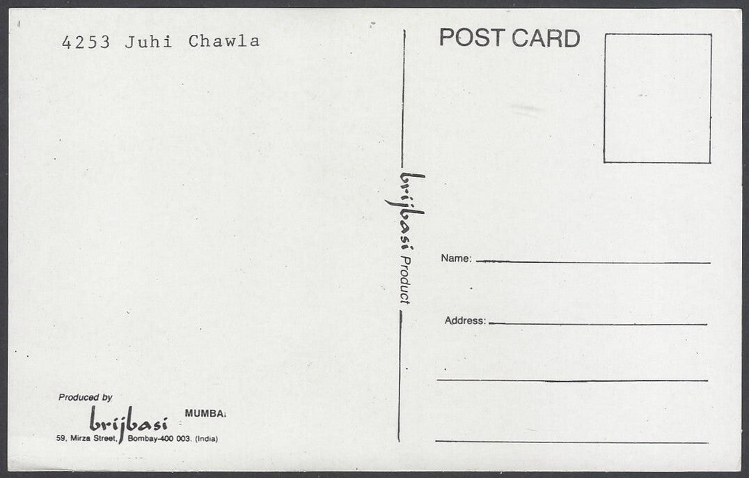 AOP India vintage Bollywood postcard JUHI CHAWLA