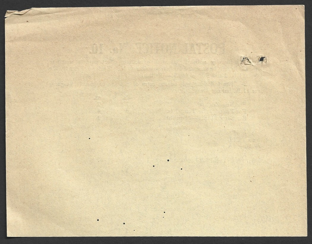 India POSTAL NOTICE No. 10 7th May 1947 Postal rates for NZ, Tonga & Samoa