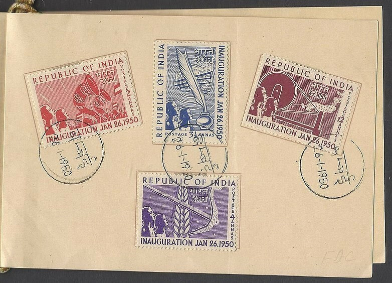India 1950 Republic of India presentation folder used FD