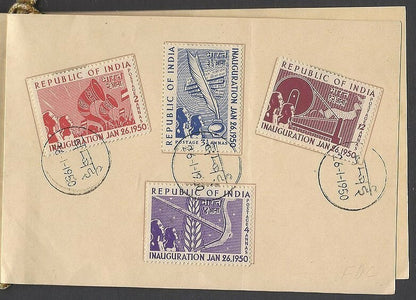 India 1950 Republic of India presentation folder used FD