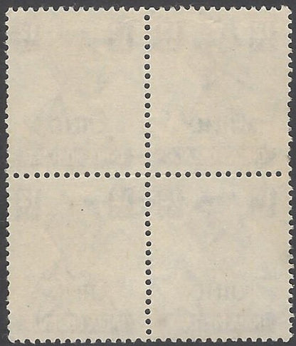 AOP India Jind State KGVI 1941-43 12a used block of 4. SG 149 £104