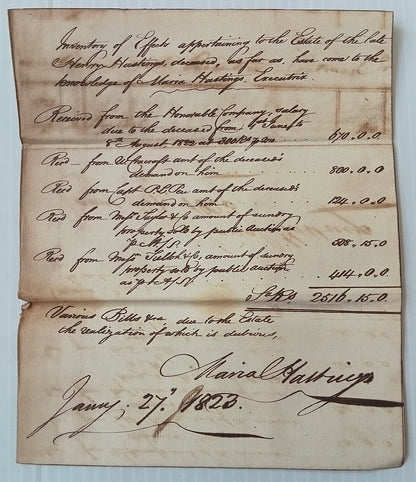 AOP India 1828 Supreme Court, Fort Williams, Calcutta document