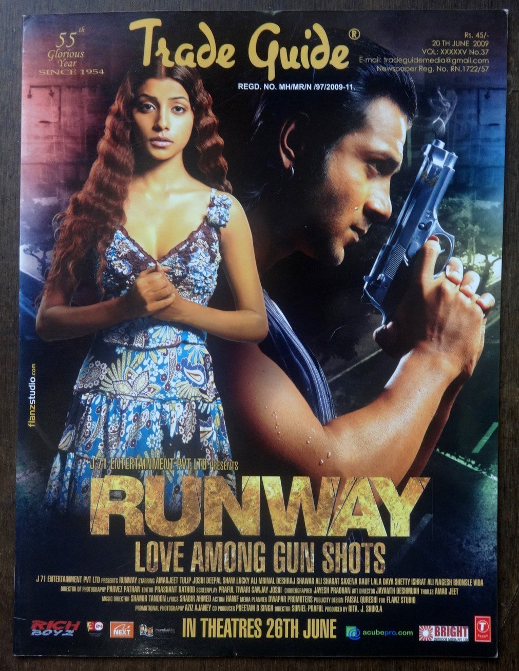 Bollywood Trade magazine COMPLETE CINEMA 20 June 2009 issue – RUNWAY cover