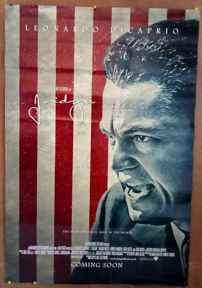 2011 J. Edgar 1 sheet India poster Leonardo DiCaprio
