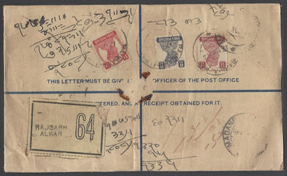 AOP India KGVI registered envelope usages (4)