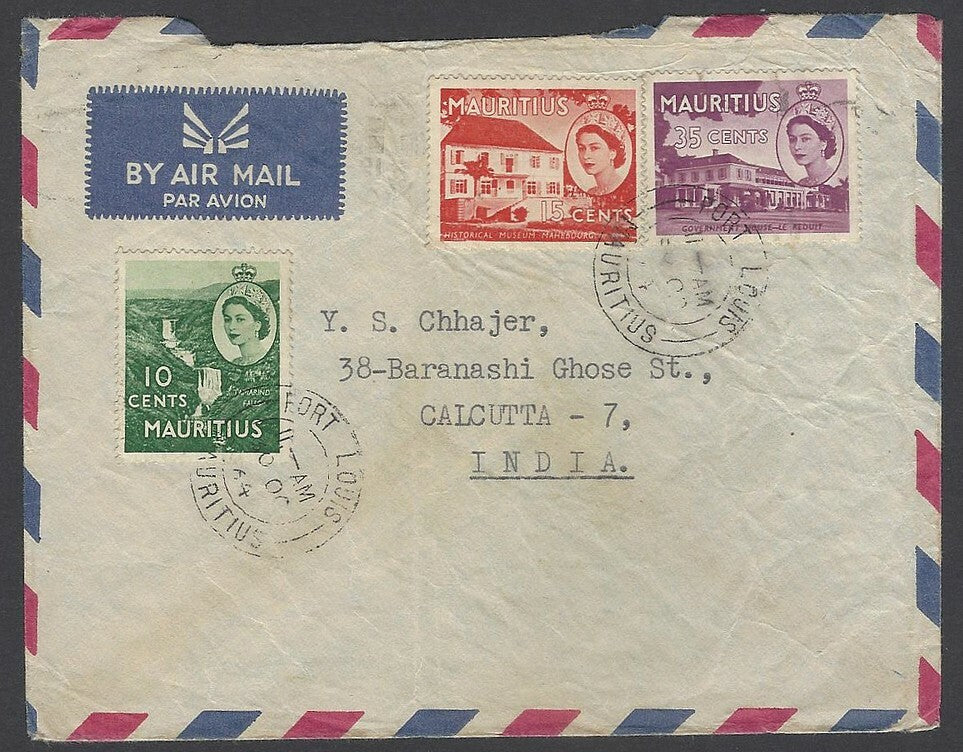 AOPIMT Mauritius 1964 cover to India 