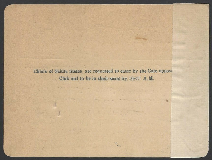 India 1936 Rajkumar College invition. Viceroy Willingdon presiding etc