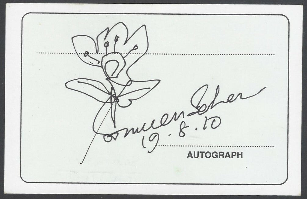 AOP Soumen Saha, Artist pen sketch on autograph card India
