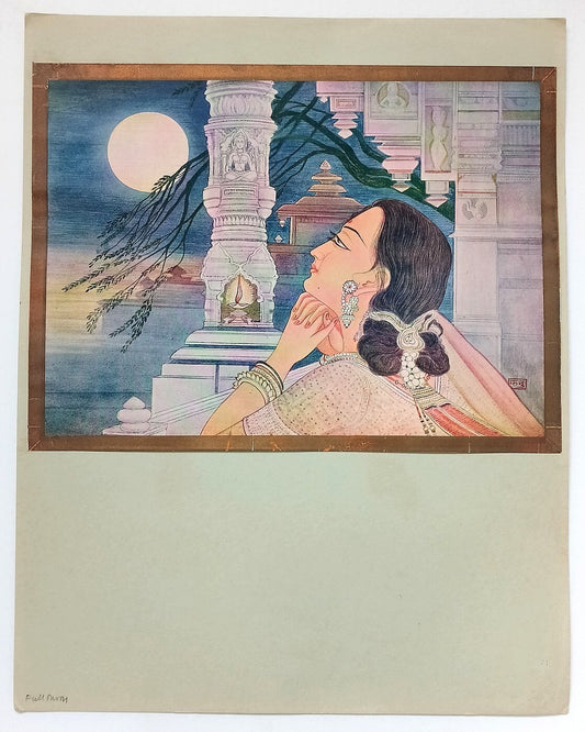 AOP KANU DESAI vintage print India - FULL MOON