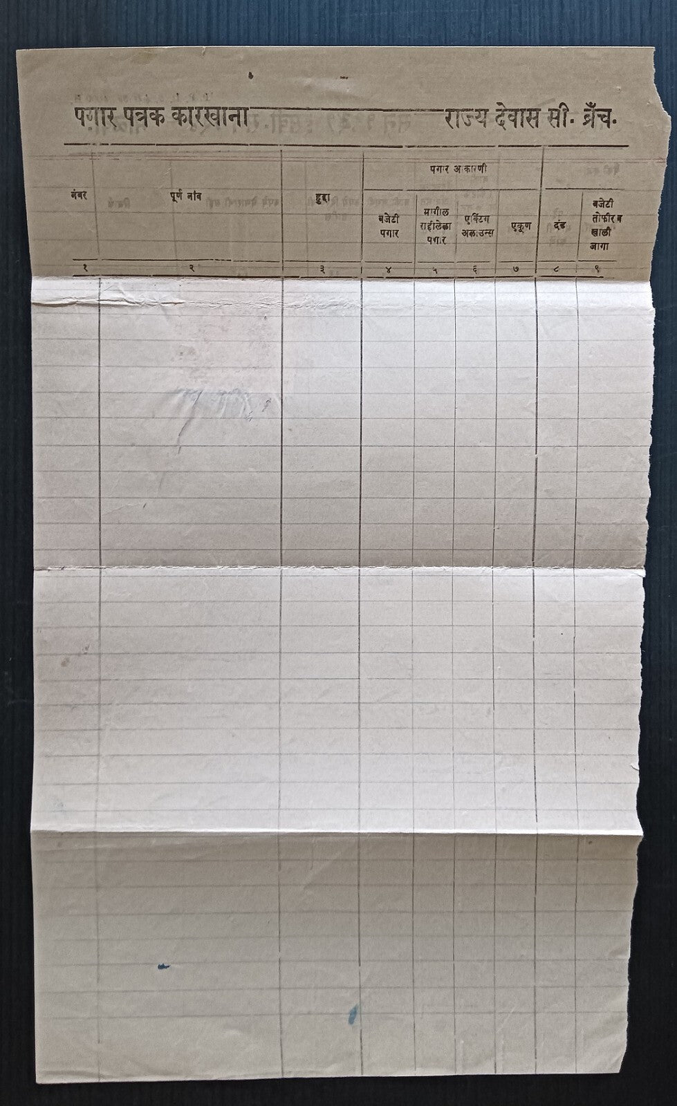 India Dewas State Sr. 1a red War Fund stamps used as a revenue stamp on document