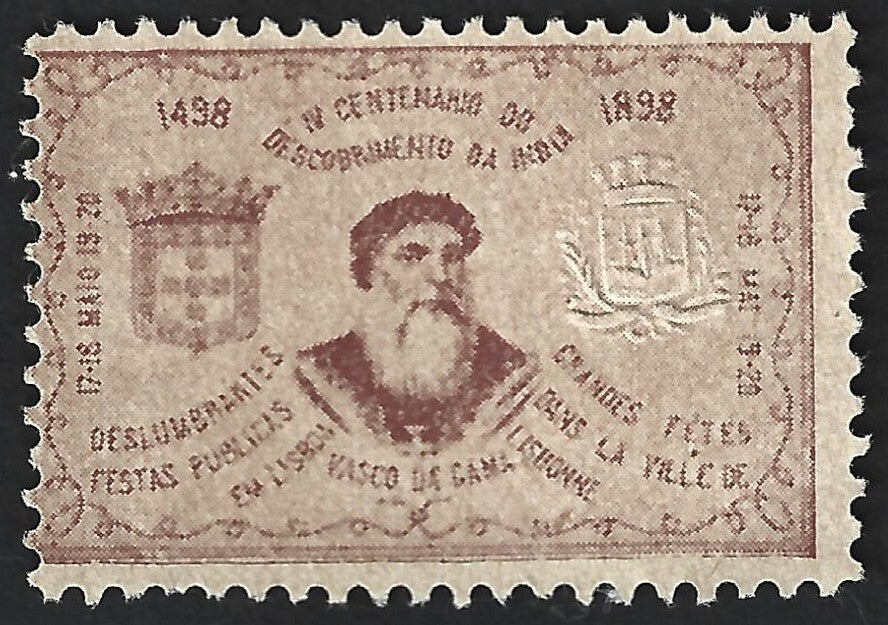 Portuguese India 400th Year of Discovery of India poster stamp