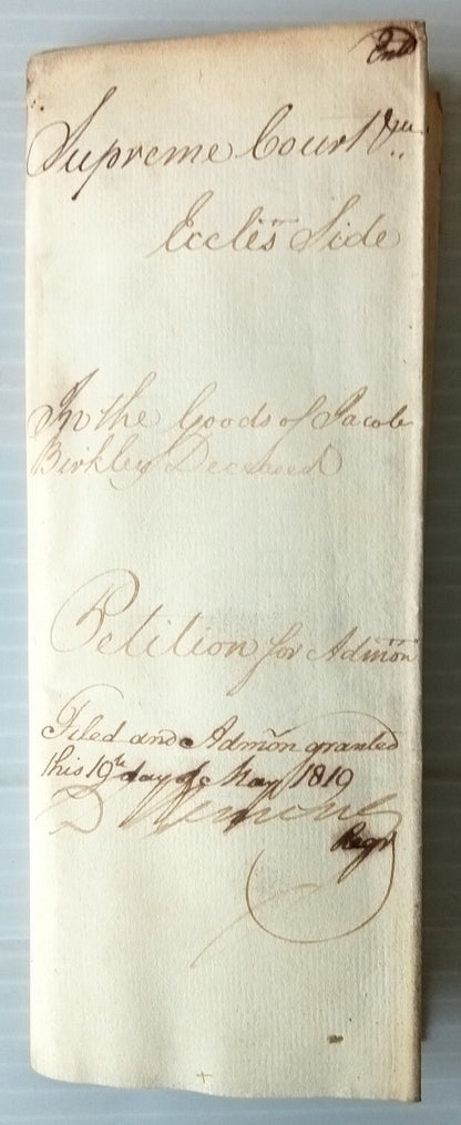 AOP India 1819 Supreme Court, Fort Williams, Calcutta document	