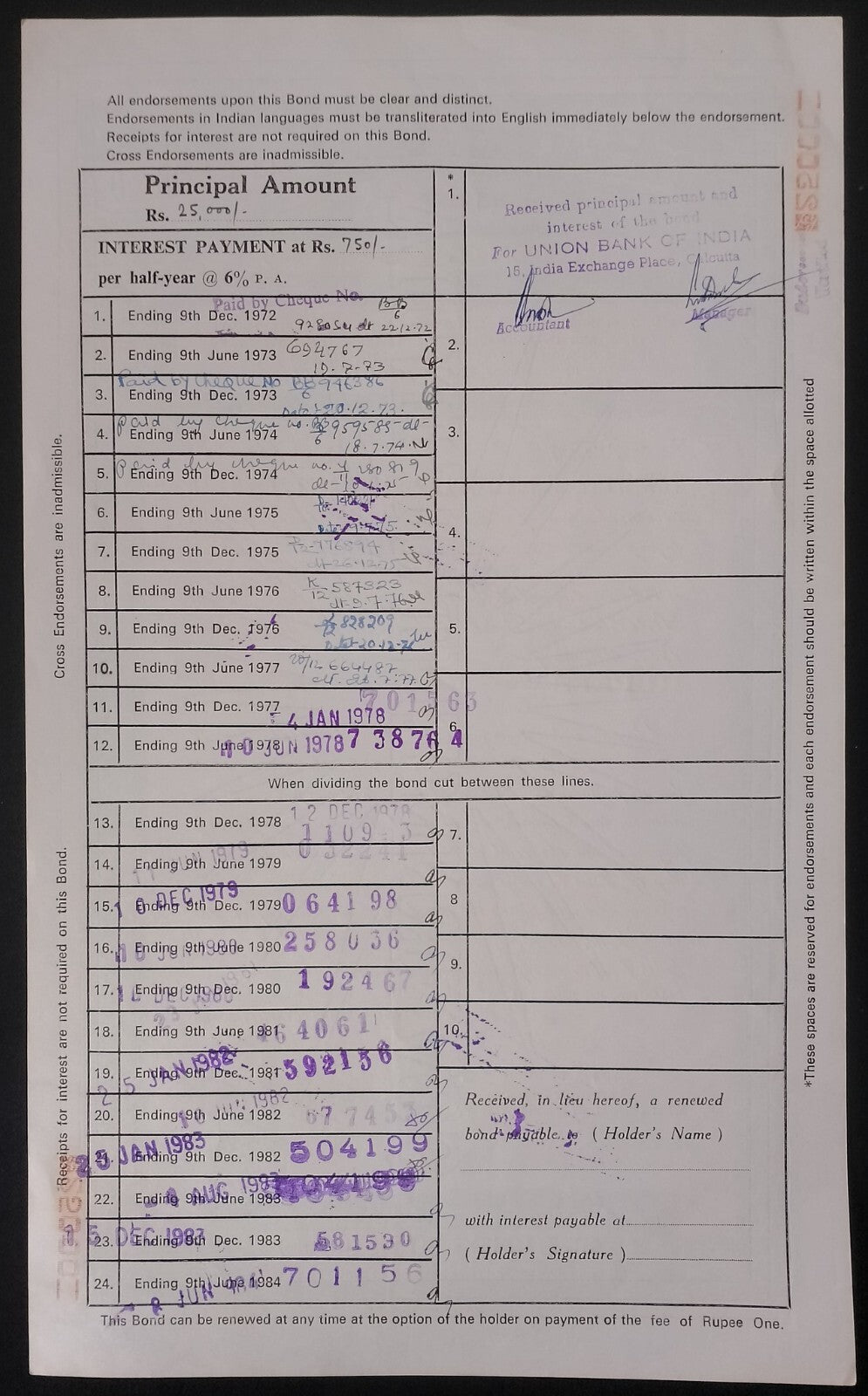India West Bengal State Electricity Board 1984-8 BONDS upto 100000 (11)