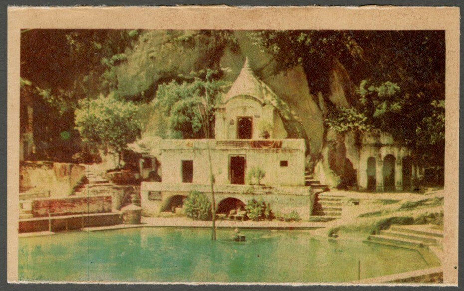 AOP India vintage Hindu postcard Bhim Goda Tank & Bhola Giri Temple