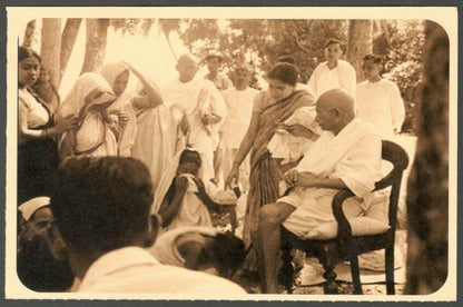 AOP India full back pictorial 50p Gandhi postal card GANDHI 