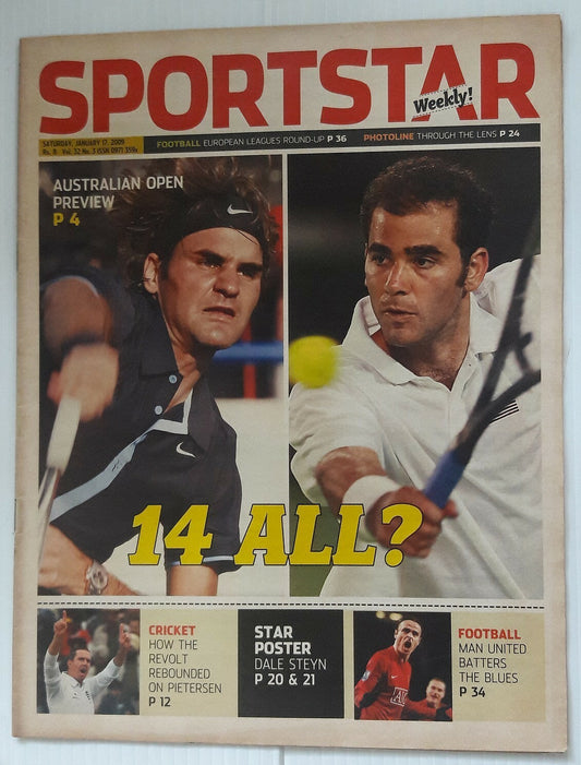 India Sportstar 2006-11 TENNIS cover issues 10” X 13” (5)