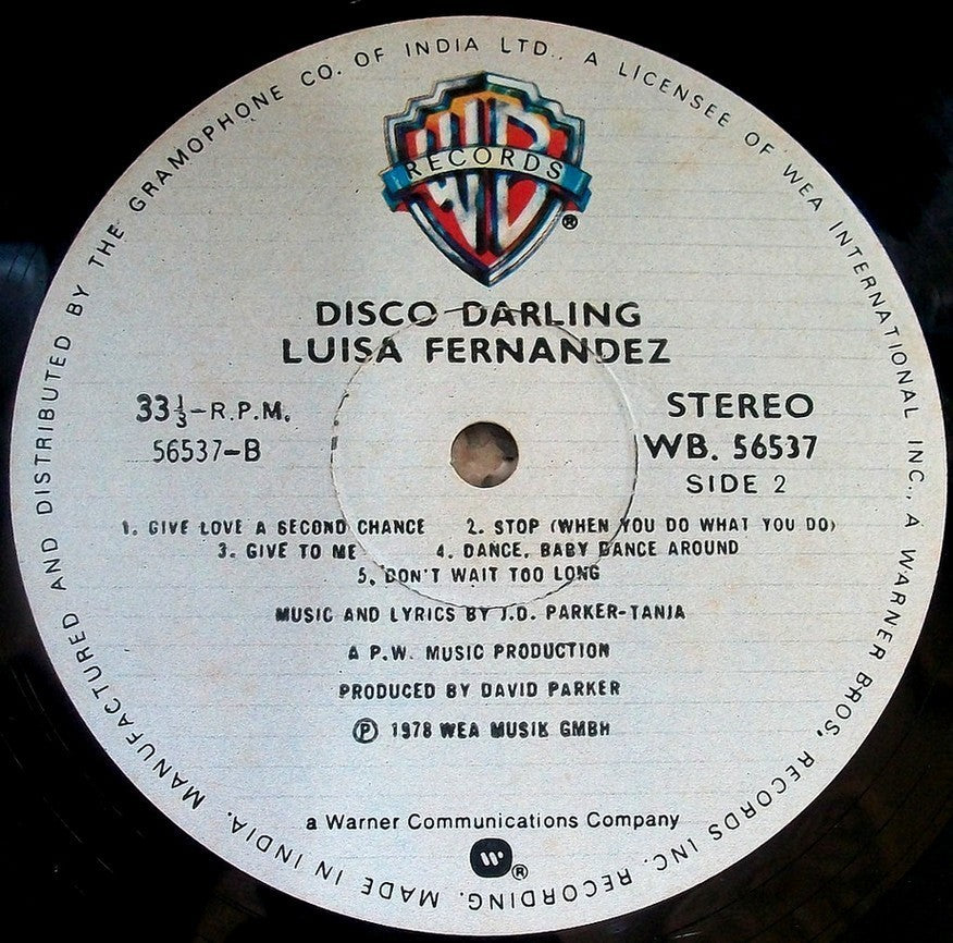 Luisa Fernanda Disco Darling WB India 12" LP