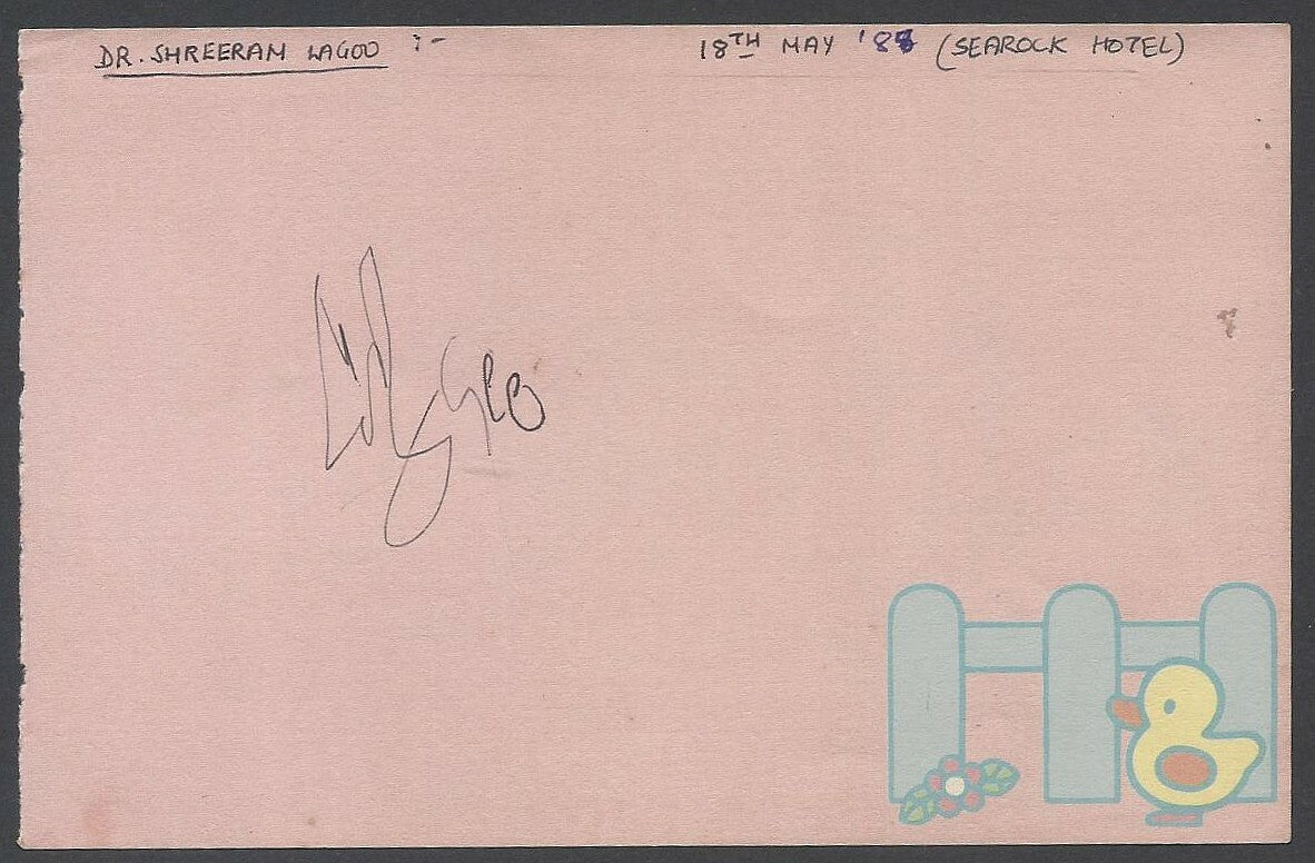 AOP Bollywood DR.SHREERAM LAGOO autograph 