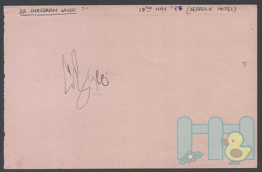 AOP Bollywood DR.SHREERAM LAGOO autograph 