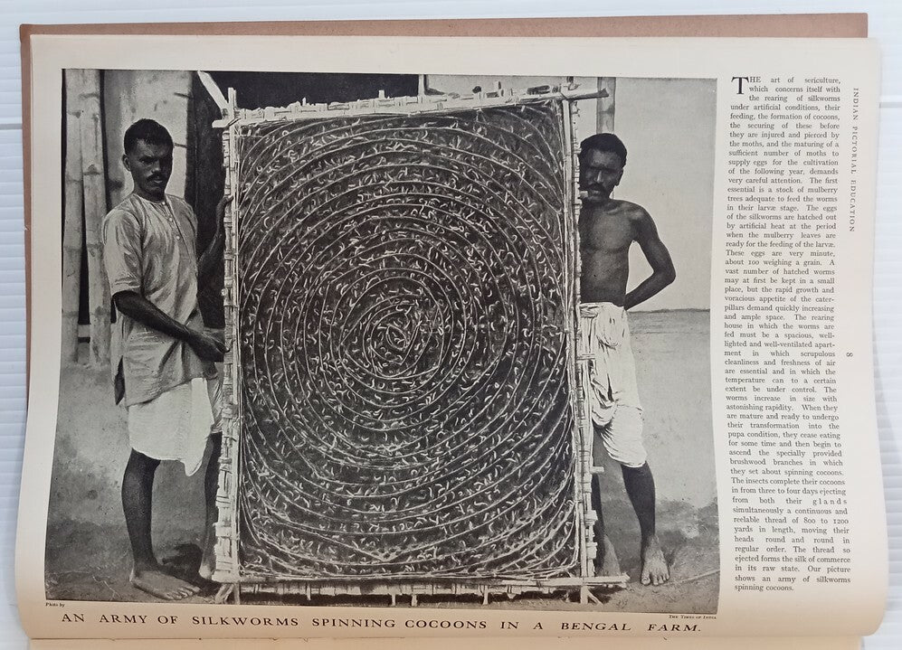 INDIAN PICTORAL EDUCATION 1929.30 Vol.1 No.10 Kathiawad, Silk Worms, Benares