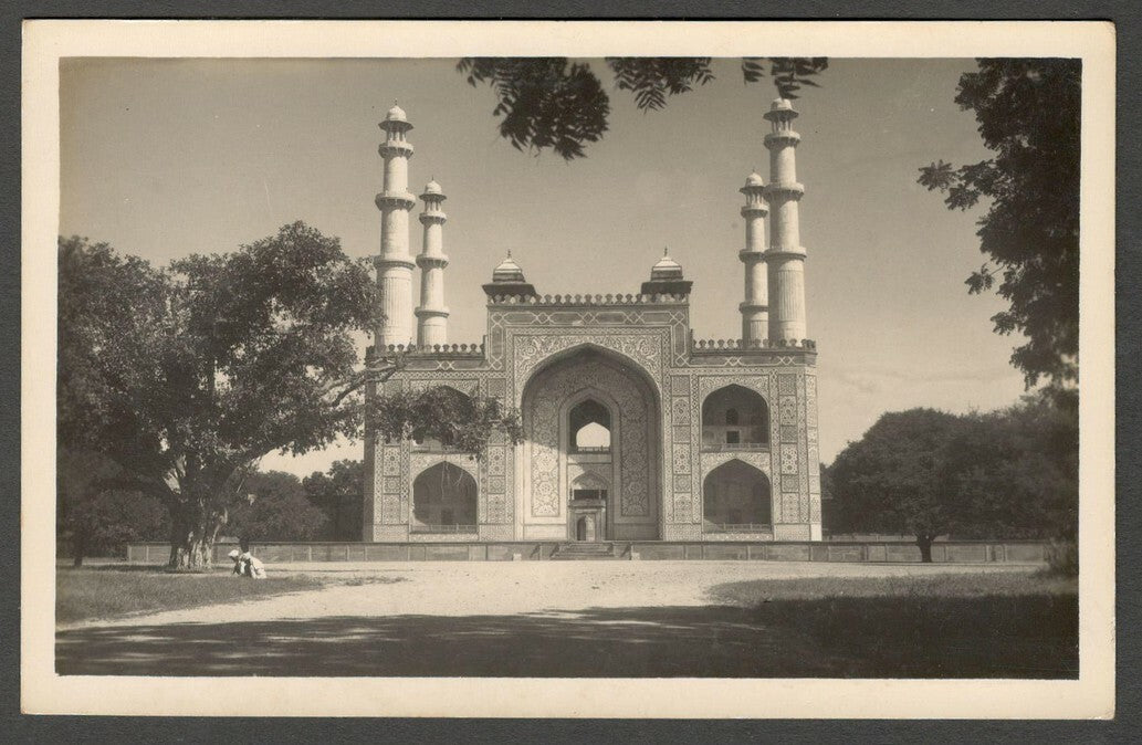 AOP India vintage rppc real photo postcard AKBAR'S TOMB, AGRA