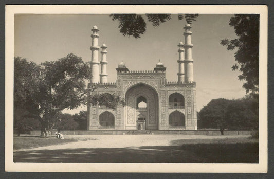AOP India vintage rppc real photo postcard AKBAR'S TOMB, AGRA