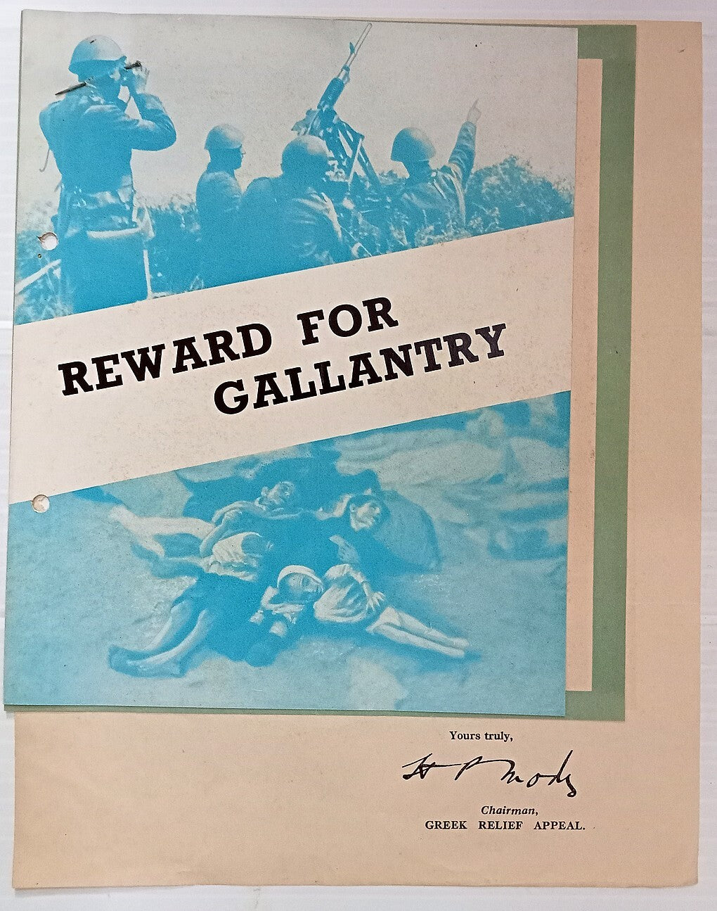 AOP India WW2 1943 KING OF HELLENES GREEK RELIEF APPEAL documents (3)