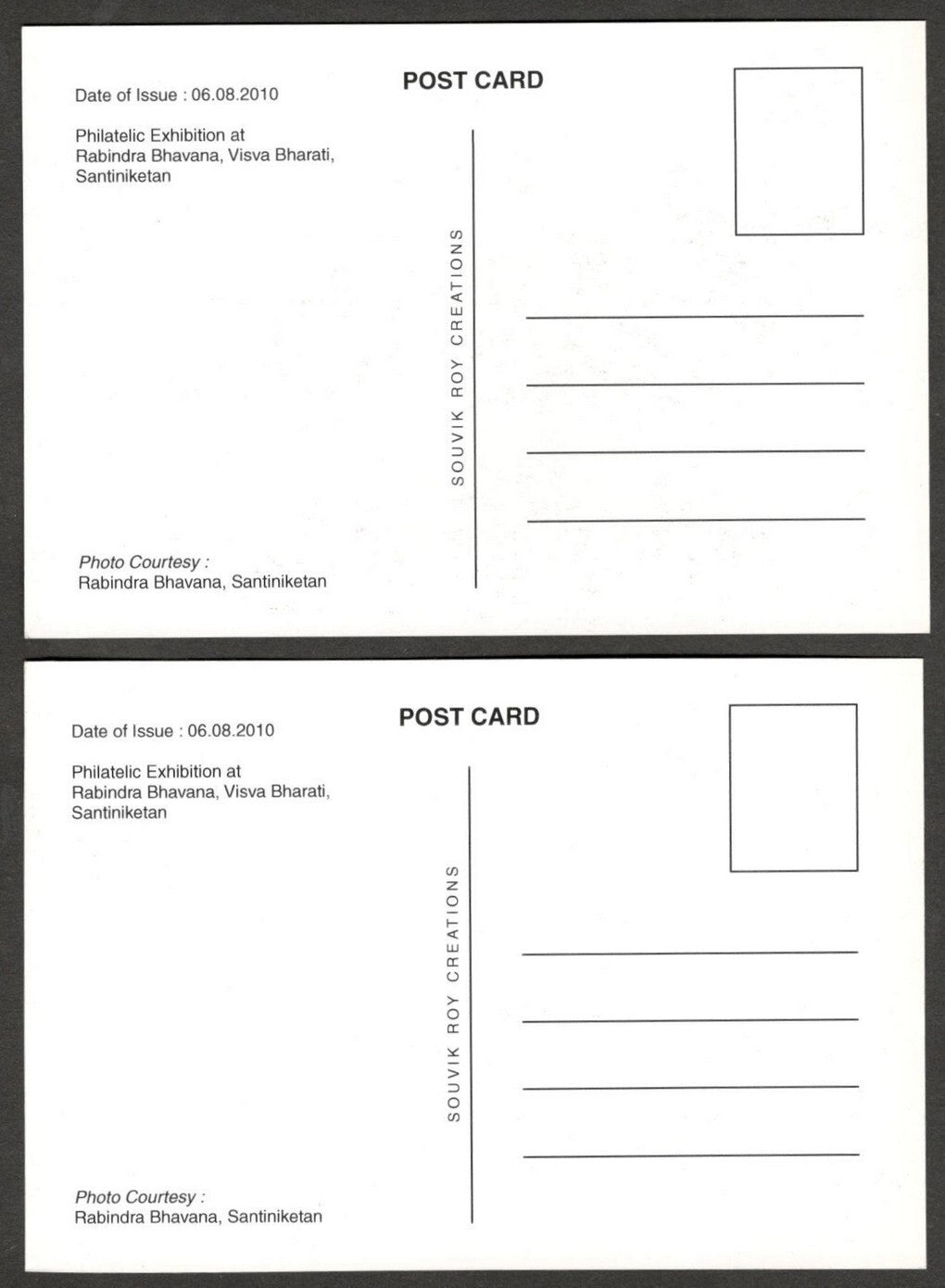 (AOP) India RABINDRANATH TAGORE postcards by Santiniketan (3)
