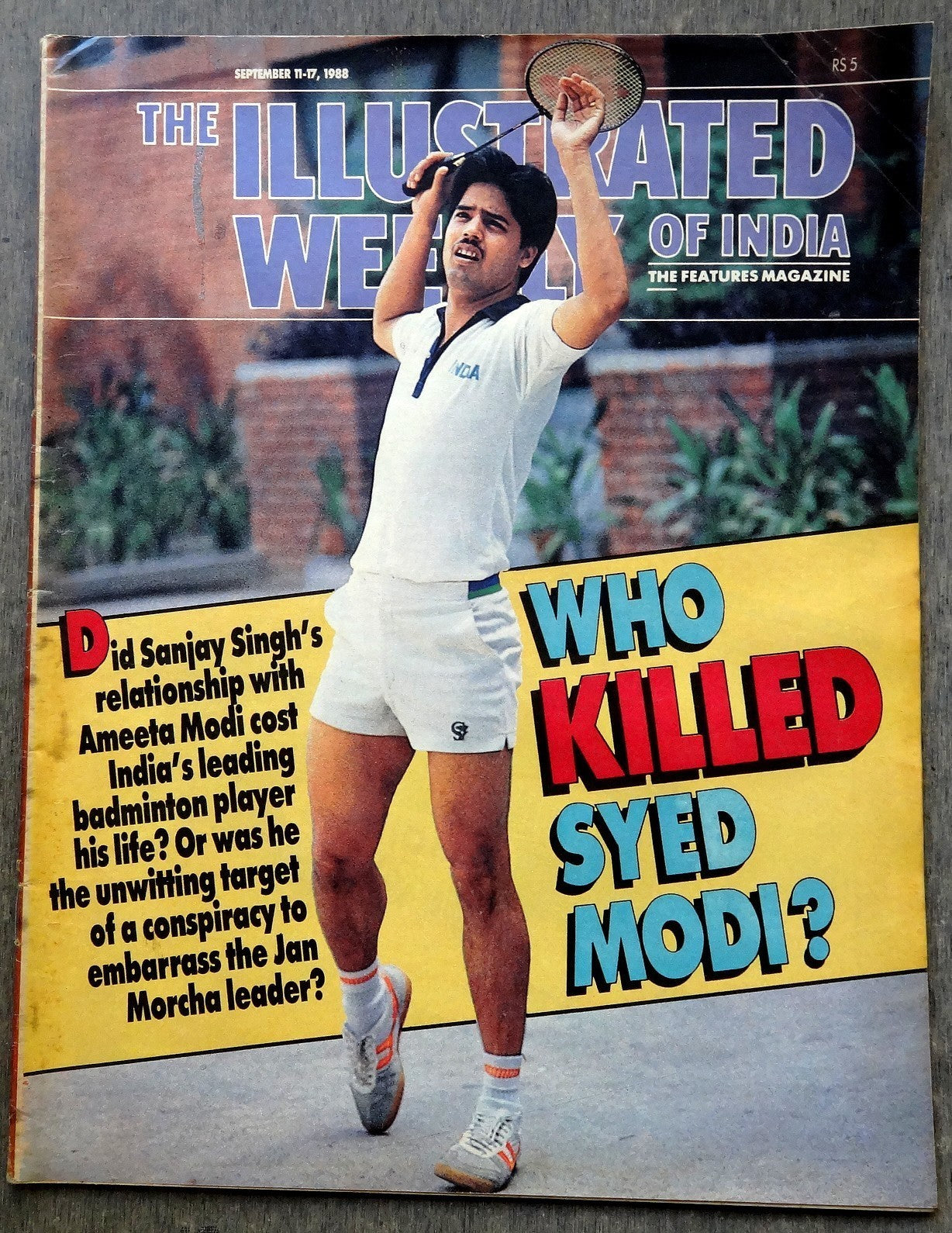 The Illustrated Weekly of India 11 Sep 1988 Who Killed Syed Modi !