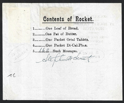 India SIKKIM PARCEL ROCKET POST 7 Jun 29 1935 missive. #EZ 13C1 160 carried