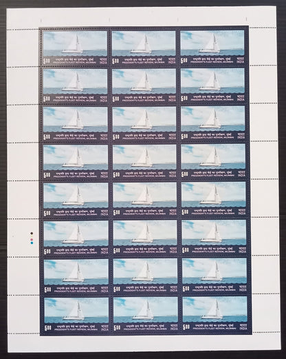 India 2011 President's Fleet Review set of 2 sheets of 24 MNH