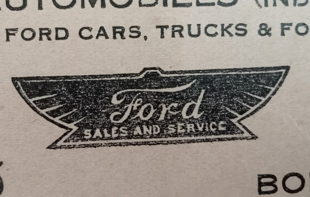 AOP India 1938 billhead FORD AUTOMOBILES (INDIA) LTD., Bombay