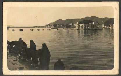 AOP India vintage rppc real photo postcard ISLAND PALACES OF UDAIPUR