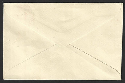 India 35p red envelope with unusual part albino error