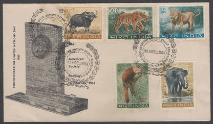 AOP India 1963 Animals Wildlife PRIVATE FDC First Day cover