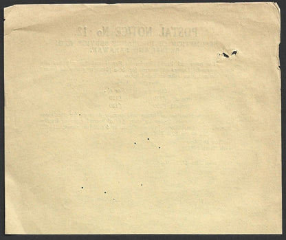 India POSTAL NOTICE 12 19 May 1947 Resumption Insurance Service Brunei Sarawak
